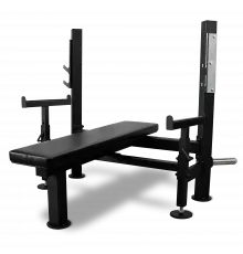 Скамья для жима лёжа со страховочными упорами BRONZE GYM PARTNER ML-902